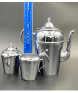 Vintage Cromwell Silver MFG Chromium Coffee Tea Pot Creamer Sugar MCM - $32.53 CAD