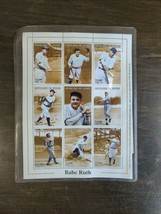 Babe Ruth International Collectors Society Plate Block of 9 Stamps Numbered  - £7.43 GBP