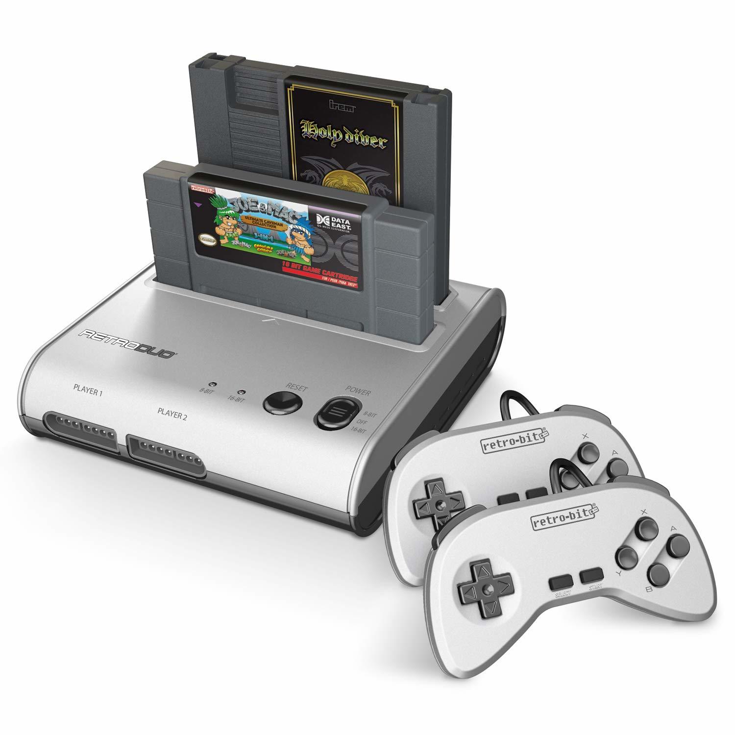 Primary image for Silver/Black Retro-Bit Retro Duo 2 In 1 Console System For Super, And Snes Games