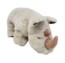 12&quot; VINTAGE 1993 GUND BABY CREME RHINO RHINOCEROS STUFFED ANIMAL PLUSH TOY - £36.39 GBP