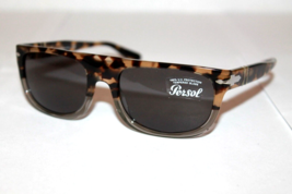 PERSOL Sunglasses PO3271S 1130B1 Brown Tortoise Frame W/ Dark Grey Lens - $128.69