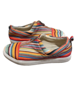 Volatile Multicolor Striped Slip-on Canvas Sneaker Casual Shoe Womens Si... - $18.00