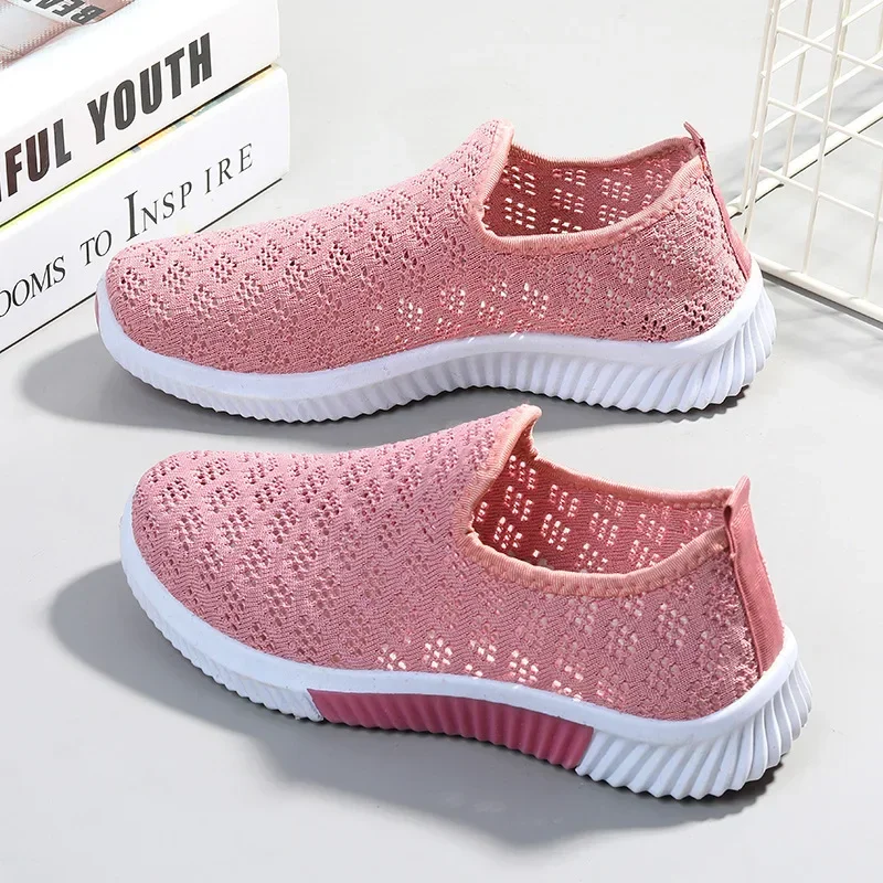 New Summer Korean Mesh Comfortable Women Shoes Breathable Hollow Sports Walking  - £20.87 GBP