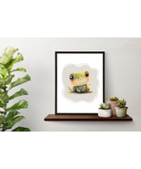 Jungle Frog, Nursery Decor, Kids Wall Prints, Frog Poster, animal cartoo... - £4.51 GBP