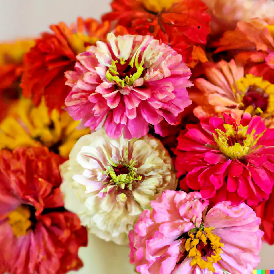 TKBONStore Zinnia Pom Pom Flower Pumila Pompon Mix 200 Seeds - £7.49 GBP