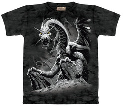 Black Dragon Fantasy Hand Dyed Adult T-Shirt, NEW UNWORN - £11.56 GBP