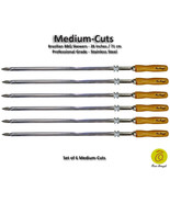 Medium Cuts - Set of 6 Brazilian Skewers for BBQ 28&quot; -  Professional Grade - $91.56 CAD