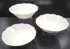 (3) J &amp; G Meakin White Sterling Colonial Coupe Cereal Bowls Set Vintage England  - £39.80 GBP
