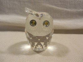 Swarovski Crystal Owl Figurine Paperweight 1 3/4&quot; As Is - £7.17 GBP