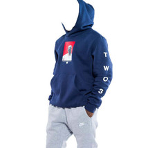 Jordan Mens Pullover Hoodie Color-Blue/Red Size-XX-Large - £92.01 GBP