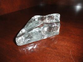 vintage heavy clear glass cigar ashtray 8.5" L X. 4" X 1.5" image 8