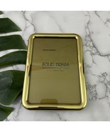 Vintage 80s Brass Metal Picture Frame 5x7 Rounded Edges Photo Home Decor - €22,95 EUR