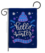 Hello Winter - Impressions Decorative Garden Flag G135258-BO - £15.92 GBP