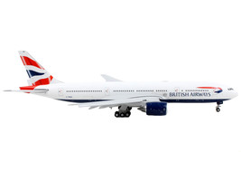 Boeing 777-200ER Commercial Aircraft w Flaps Down British Airways White ... - $73.25