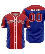 Custom Baseball Jersey Spiderman Costume Unisex Shirt Superhero Birthday Gift - £15.97 GBP - £27.96 GBP