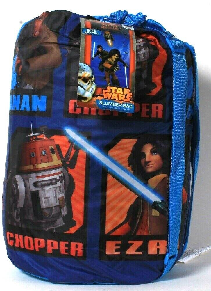 1 Ct Jay Franco & Sons Disney Star Wars Rebels Slumber Bag With Bonus Backpack - $33.99