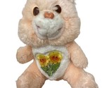Kenner Care Bears Plush 6 inch Friend Bear with flowers Vtg Stuffed 1983 - $19.75