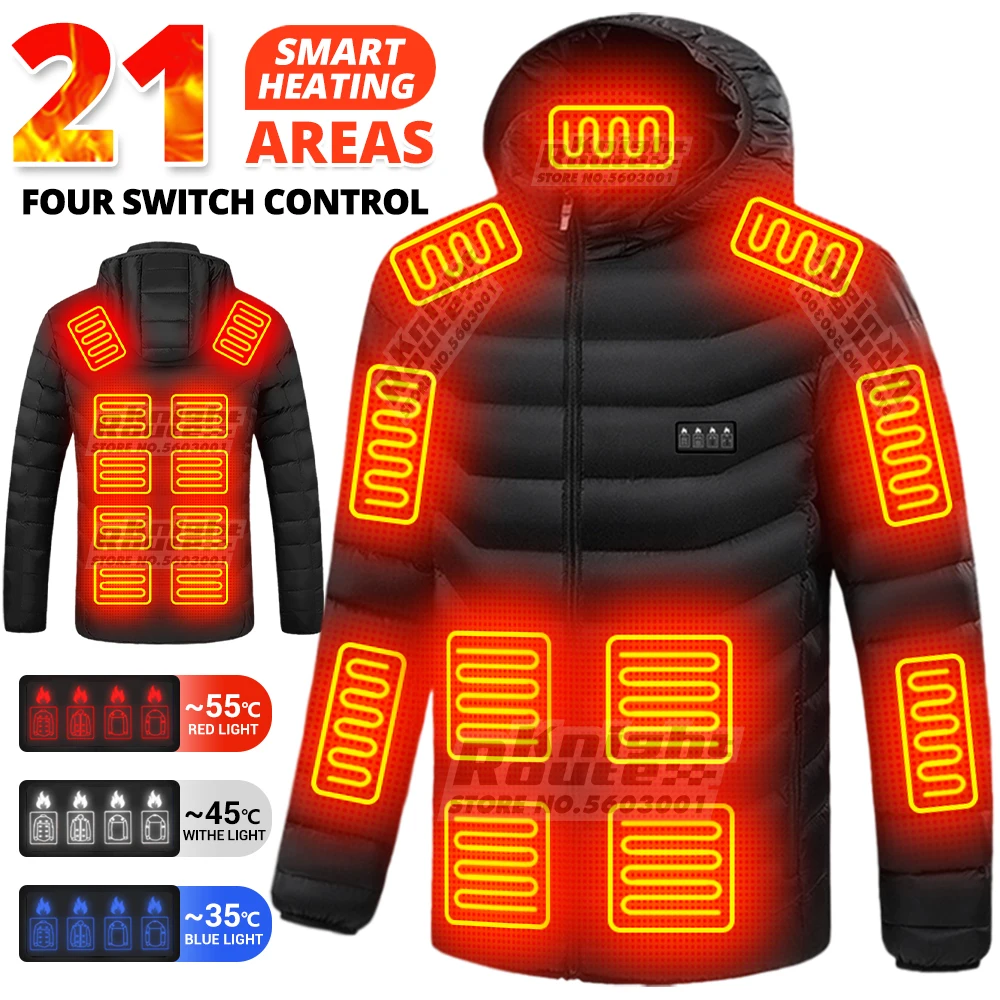 21 Areas Motorcycle Heating Jackets Men&#39;s Motorcycle Jacket Women&#39;s Warm USB - £43.00 GBP+