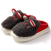 Lovely Ears Mixed Colors Women Winter Fluffy Home Slippers Warm Plush Faux Non-s - £22.54 GBP