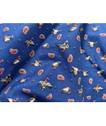 Cranston Fabric 2.9 Yards Duck Mallard Bird Flying Country Blue Vintage ... - $46.44