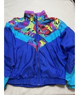 Vintage 90s NIKE Swoosh Multicolor Full Zip Track Jacket Size Medium - $2,971.02 MXN