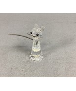 Swarovski Crystal Cat with Metal Whiskers &amp; Flex Tail Figurine - 3” - $547.14 MXN