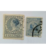 Queen Wilhelmina Stamp lot 1926 / 1891 / 1 Gulden &amp; 5 Cent / Netherlands - $6.74 CAD