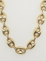 14k Yellow Gold Puffed Gucci Link Chain Necklace - £1,848.15 GBP
