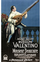 Rudolph Valentino in Monsieur Beaucaire 1924 classic artwork 16x20 Canvas Giclee - £55.46 GBP