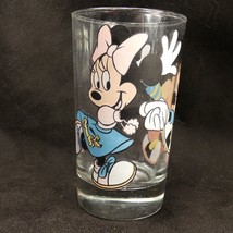 Vintage Disney Mickey &amp; Minnie Mouse Dancing Juice Glass 50&#39;s-Sock Hop F... - £8.64 GBP