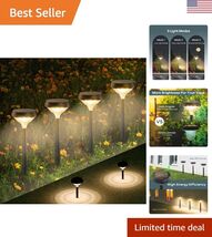 Solar Pathway Lights 8 Pack, Solar Lights Outdoor, Warm White Solar Path... - $90.50
