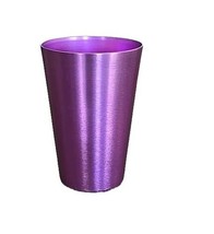 Four (4) ~ Retro Style ~ Aluminum Tumblers ~ PURPLE ~ 12 Ounce ~ 4.75&quot; Tall Cup - £22.06 GBP