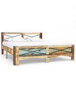 Bed Frame Solid Reclaimed Wood 140x200 cm - £252.97 GBP