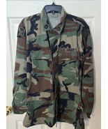 US Army Combat Jacket Mens Camo Woodland Hot Weather Military Coat Mediu... - $33.69 CAD