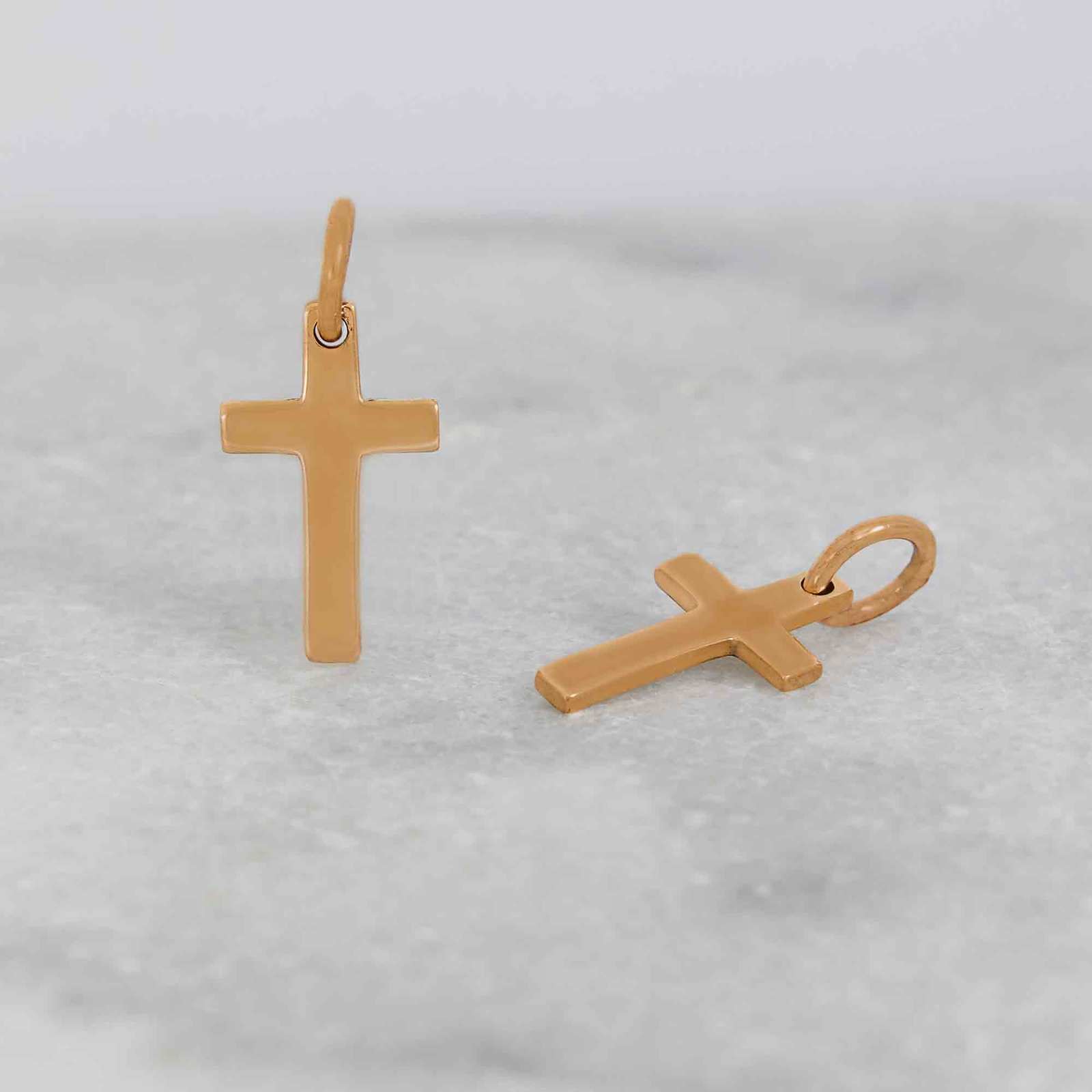 Bronze Cross Charm 4x8mm VNA1324 -BZ-CHRM - $11.12