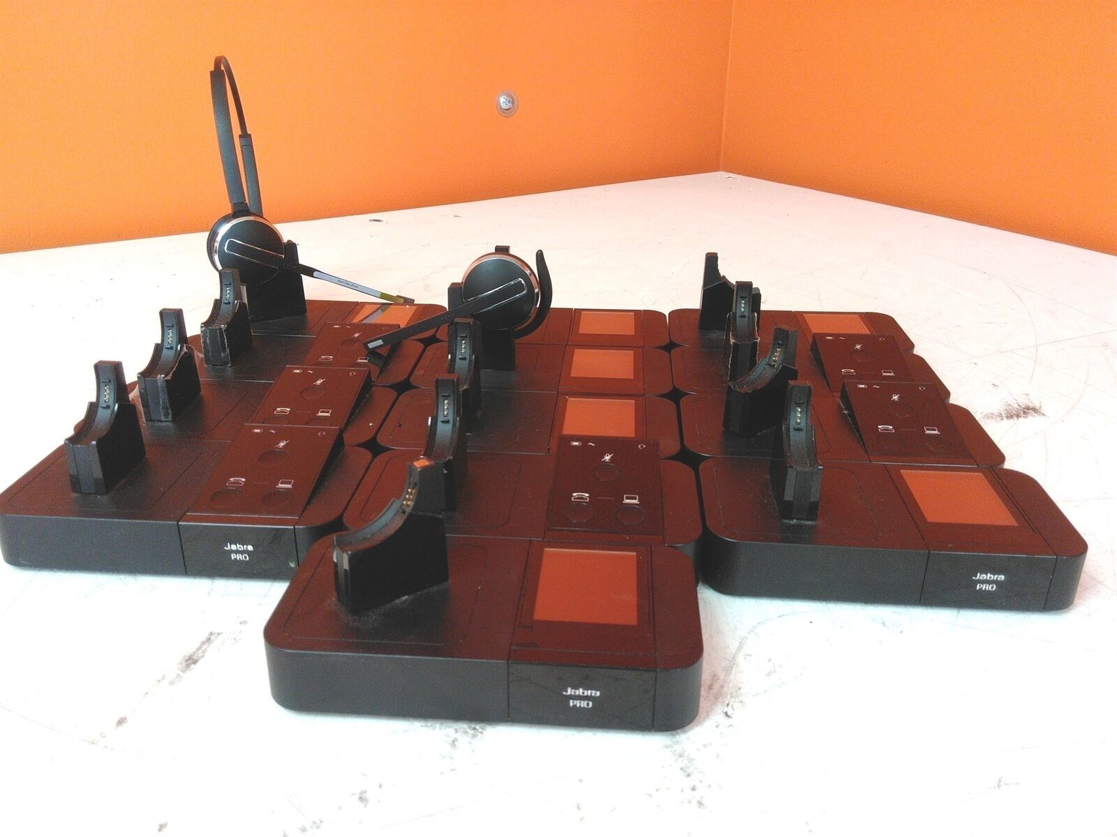 Lot of 13 Defective Jabra 9400BS Base Stations and Headsets AS-IS for Parts - $76.00