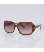 Coach S2006 Sunglasses Brown Wood Pattern Gradient Lens - Rounded Rectan... - $52.51 CAD