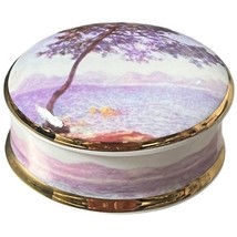 Claude Monet Antibes Bone China Trinket Box Museum Collections 2" Made England - $15.80