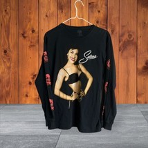 Selena Official Merchandise Rose Men&#39;s Long Sleeve T-Shirt Black Size M - $10.20