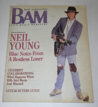 Neil Young BAM Magazine Vintage 1988 Billy Idol Joni Mitchell Guitar Buy... - $29.99
