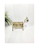 Mid Century Modern Wire Coil Letter Holder, Vintage Gold Tone Animal Des... - £26.82 GBP