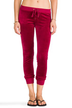 Juicy Couture Track Slim Pant In Well Coiffed Velour Xl New - £69.62 GBP