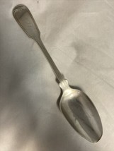 E Jaccard &amp; Co. St Louis Coin Silver Fiddleback Spoon 8.5” Monogrammed 60g - £99.12 GBP
