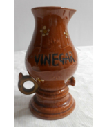 Vintage 50’s Redware Brown Jug VINEGAR Cruet Oil Lamp Shape Redware Made... - £5.16 GBP