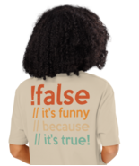 Unisex Organic Ribbed Neck T-Shirt – False It’s Funny Back Print (Desert... - €47,35 EUR Unisex Organic Ribbed Neck T-Shirt – False It’s Funny Back Print (Desert... - €47,35 EUR