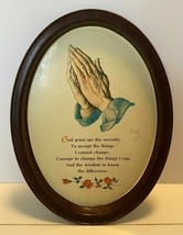 Vintage God Grant Me The Serenity Prayer Oval Tray - £11.58 GBP