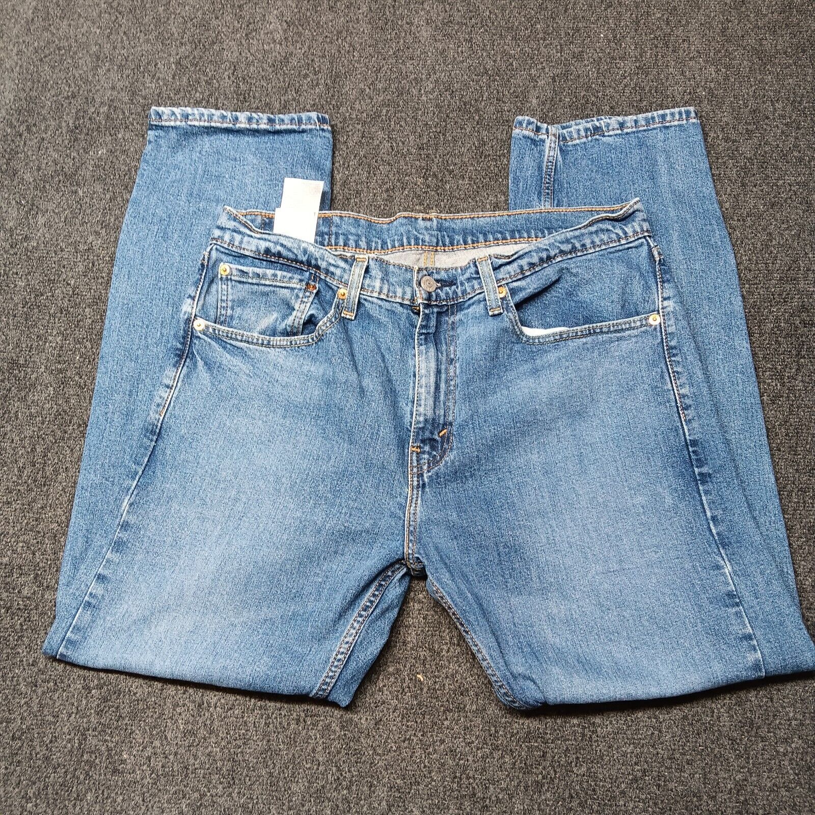 Levi Jeans Men 34x30 Blue 505 Regular Straight Leg Denim Pants Mid Rise ... - $15.23