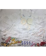 Vtg Handmade Cotton Crochet Lace Collar Handkerchief Misc Lot  - $563.16 MXN