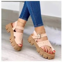 Woman Sandals Shoes Slippers Summer Style Wedges Pumps High Heels Slip on Liudin - £25.67 GBP