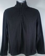 V) Gap Athletic Fit Men's 100% Polyester 1/4 Zip Black Fleece Pullover M... - $14.84